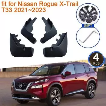 4x для Nissan Rogue XTrail T33 X-Trail X Trail ~ 2023 2022, брызговики, брызговики, передние и задние аксессуары для расклешенных крыльев