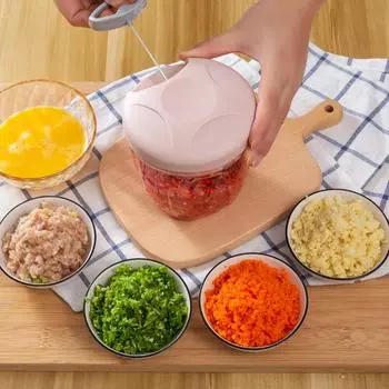500/900 мл Измельчитель чеснока Мясорубка Ручная вращающаяся овощерезка Измельчитель Слайсер Фрукты Чеснок Дробилка Кухонный гаджет Блендеры