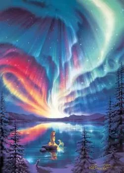 500 Piece Jigsaw Puzzle Enchanted Lake [Glowing Puzzle] (38x53cm)