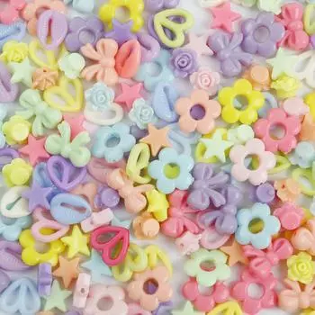 500G Acrylic Colourful Loose Spacer Beads for Jewelry Making DIY Accessories 13x8mm 500g разноцветный