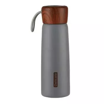 500ml Practical Stainless Steel Water Bottle Suitable Sport Fitness Vacuum Water Cups Portable Go School Student Drinking Bottle -- серый