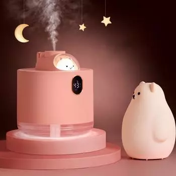 500ML USB Charging Portable Wireless Air Humidifier Purifier for Home Room Fragrance 2000mAh Battery Operated Aroma Diffuser розовый