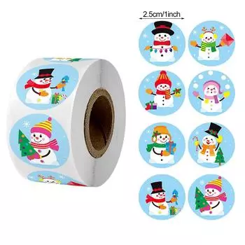 500pcs Merry Christmas Stickers Christmas Tree Elk Candy Bag Sealing Sticker Christmas Gifts Box Labels Decoration New Year 2025