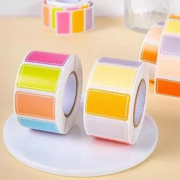 500Pcs/Roll Durable Waterproof Label Stickers Self-adhesive Blank Name Sticker Stationery Supplies Writable Sticker