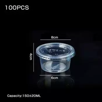 50/100 шт. 150 мл 250 мл 300 мл стаканчики для пудинга одноразовая упаковочная коробка с крышками пластиковые коробки для упаковки мороженого десерта S
