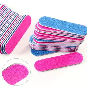 50/100Pcs Double Side Nail Files Mini Sanding Buffer Block Set For Gel Polish Manicure Pedicure Salon Nail Art Tool