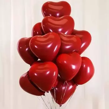 50/10 шт. Красные сердечные шары, надувные латексные шары для Дня святого Валентина, свадебной вечеринки, годовщины, украшения, оптовая продажа 10inch
