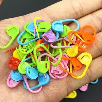 50-200PCS Colorful Plastic Knitting Tool Mini Resin Clip Pins Locking Stitch Markers Crochet Sewing Needle Clip Hook for Sweater