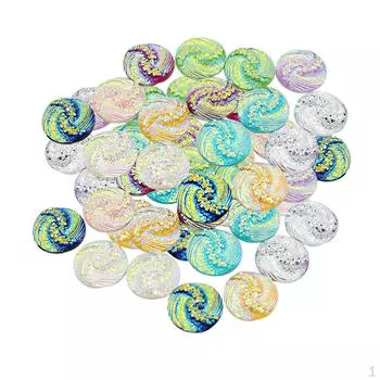 50 цветов AB Цветная смола Декоративный кабошон с плоской задней частью Multicolor