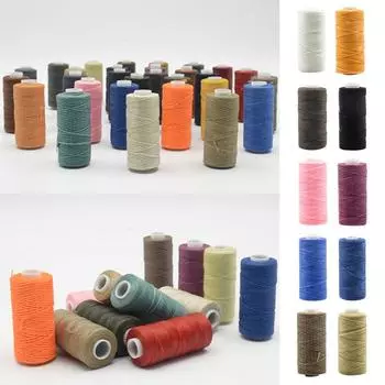50 м DIY плоская вощеная швейная линия, толщина вощеной нитки, нить для ручного шитья, 150D ремесленная кожа белый