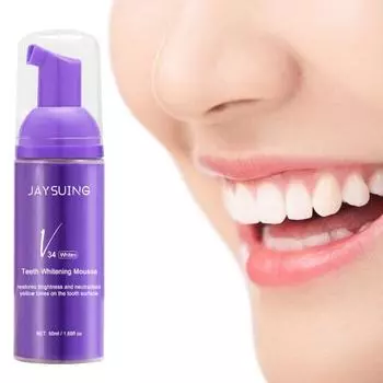 50 мл Refresh Breath V34 Мусс для отбеливания зубов Удаляет желтоватые пятна на зубах Осветляющая чистящая зубная паста Уход за полостью рта 50ML