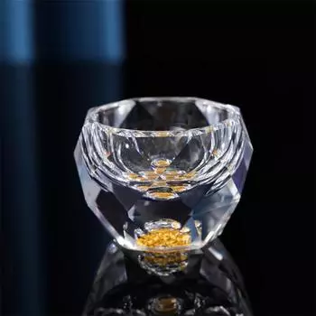 50 мл Роскошный Хрустальный Стакан для Водки SGlass Стакан для Саке Чашка для Чая Стекло Бар Ликер Двойное Дно Золотая Фольга Стекло Чашка для Чая 50ml