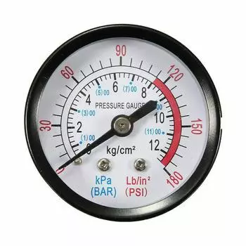 50 мм 1/4 резьба 0-180 PSI 0-12 бар манометр давления воздуха для воздушного компрессора Великобритания