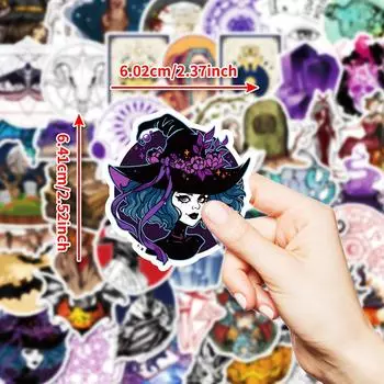50 Original Magic Series Mix And Match Stickers Witch Bat Card Waterproof Decorative Stickers