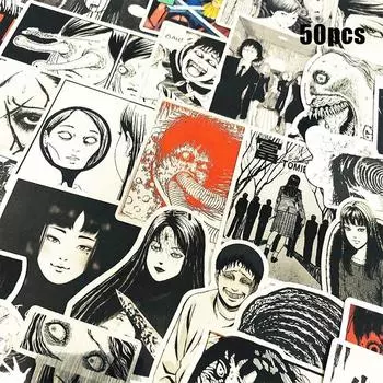50 шт. аниме Дзюндзи Ито плакат высокого качества домашняя комната мультфильм художественный принт наклейка