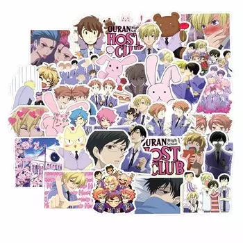 50 шт. аниме Ouran High School Host Club наклейка Япония Классическое аниме водонепроницаемые наклейки наклейка для скейтборда чемодан для ноутбука