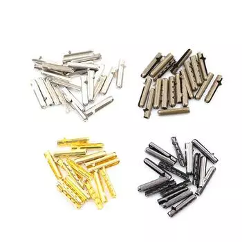50 шт. головки шнурка Aglets DIY шнурки ремонт обуви шнурки наконечники замена конец обуви веревка головка веревка Cip хвост зажим пуля серебряный