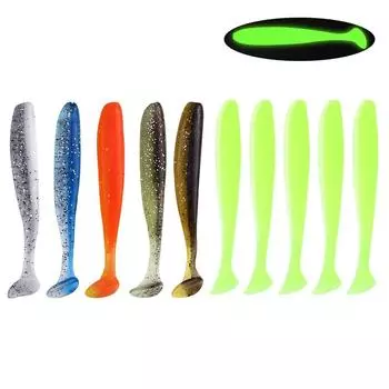 50 шт./кор. Мягкий червяк T-Tail Swim Bait Силиконовая мягкая приманка Силиконовая рыболовная снасть 9cm-style 10