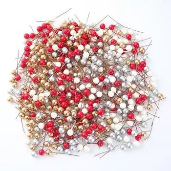 50 шт./лот ягодные рождественские украшения DIY декор подарочной коробки золотой