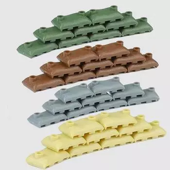 50 шт. MOC, военные мешки с песком, строительные блоки, совместимые с солдатами WW2, оружие, кирпичи, сделай сам, армейские детали сцены, игрушки для мальчиков, подарок