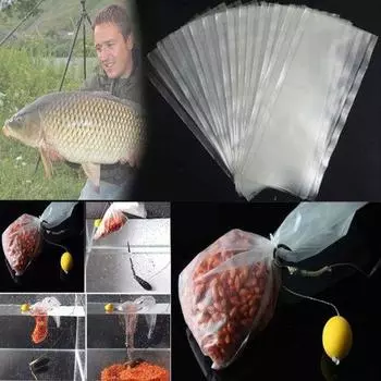 50 шт., уличная сетка из ПВА, приманка для карпа, рыболовная приманка, сумка, водорастворимые снасти, инструмент 6cm x 12cm