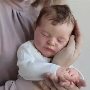 50 см кукла реборн Laura Bebe с корневыми ресницами, 3D роспись кожи и видимыми венами, новорожденная спящая кукла-обнимашка