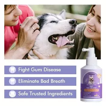 50ml Pet Oral Cleaning Spray Dogs Cats Mouth Fresh Kitten Breath Supplies Teeth Clean Deodorant Remove Pet Bad Prevent Calc X9Q0 China