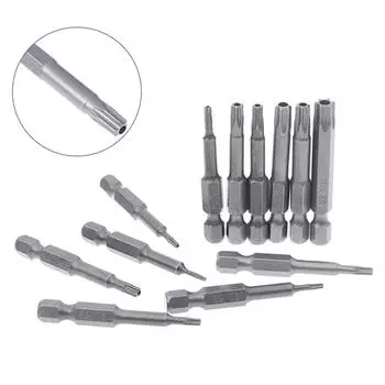 50mm Torx Screwdriver Bit With Magnetic 1/4 Inch Hex Electric Screwdriver Bit Alloy Steel Screw Driver Handle Power Tools T5-T40