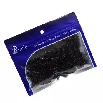 50Pcs Fishing Lures Soft Fishing Lures Soft Twister Tail Swimbaits Lures Twister Tail Swimbaits Soft Artificial Lures чёрный