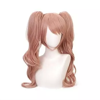 50см Данганронпа: Trigger Happy Havoc женский Enoshima Junko парик для косплея оранжевый розовый съемный хвостик шиньон костюм парик 50cm розовый