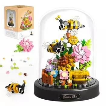 530PCS Цветочный букет Конструктор для взрослых Животные Ботаническая коллекция Мини Строительный набор блоков Подарок на День святого Валентина для жены