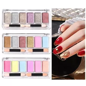 53 г Exquisite Color 6 Пудра для ногтей Сплошные цвета DIY Дизайн