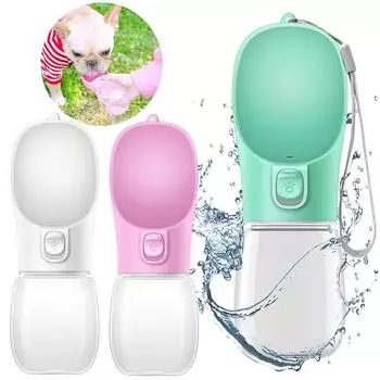 550ml/350ml Pet Water Bottle for Small Large Dogs Cups Pet Feeder Bowl Outdoor Travel Drinking Bowls Water Dispenser Pet Supplie 350ML белый