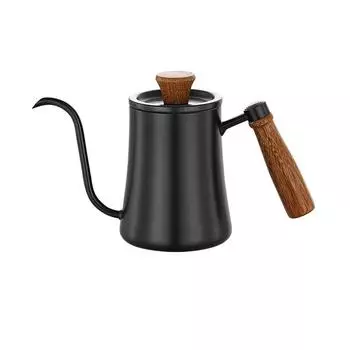 550ml/850ml Goose Neck Coffee Pot Stainless Steel Hand Brewing Kettle Kitchen Black-550ml