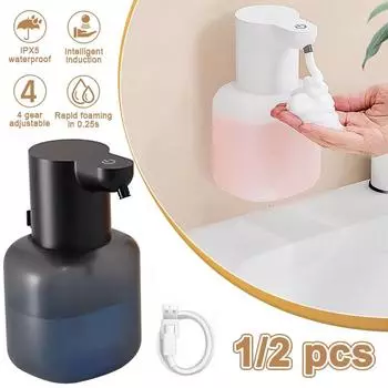 550ml Automatic Liquid Soap Dispenser Infrared Sensor USB Rechargeable Dish Soap Dispenser Electric Sanitizer Dispenser for Home