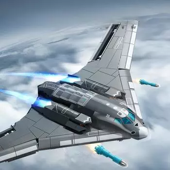 555 шт. Серия «Военная» Стратегический бомбардировщик ВВС H-20 детские игрушки-конструкторы без коробки