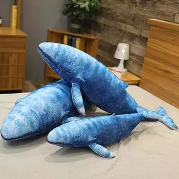 55/70 см новый синий кит плюшевые куклы морские животные японский кит мягкие плюшевые игрушки для детей мягкая подушка для сна детский подарок 55cm