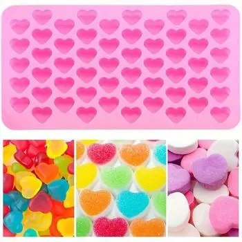 55 сеток DIY Handmade Chocolate Form Силиконовая форма Heart Chocolate Силиконовая форма для выпечки Принадлежности для вечеринки Инструменты для приготовления жевательных конфет