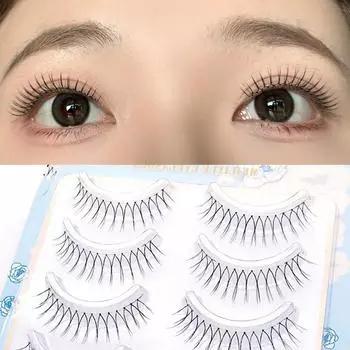 5/10 пар 3D сказочные V-образные накладные ресницы, корейские натуральные прозрачные ресницы-стержни, сказочные прививки, наращивание ресниц, мягкий макияж