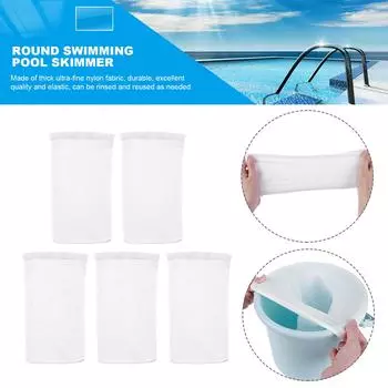 5/10Pcs Pool Skimmer Socks Household Perfect Savers Nylon Mesh Design for Filters Basket Skimmers Swimming Pool Accessories