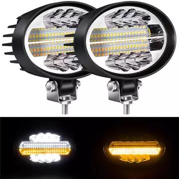 5 144W 7000LM 6500K и 3000K светодиодные фары для бездорожья светодиодные фары точечного света комбинированные овальные янтарные рабочие фары противотуманные фары дальнего света
