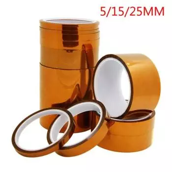 5/15/25 мм 33 м 100 футов Kapton клейкая лента BGA высокотемпературный термостойкий полиимид для электронной промышленности 5mm&33M жёлтый