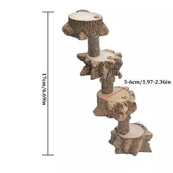 5 * 17CM Bird Toy Supplies Platform Board Sichuan Pepper Wood Nibbling Parrot Toy -1 piece