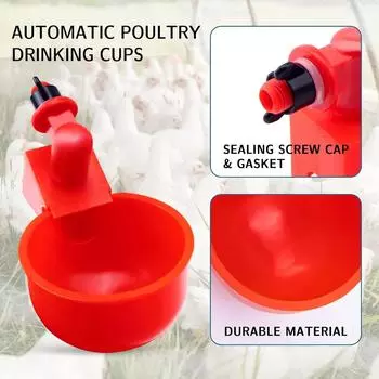 5-30Pcs Chicken Duck Drinking Cup Automatic Water Dispenser Plastic Poultry Breeding Goose Quail Drinking Cup Easy To Install