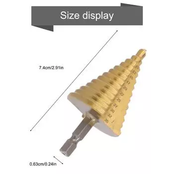 5-35MM HSS титановый сердечник ступенчатый инструмент сверло 13 ступеней многоотверстий конусные сверла