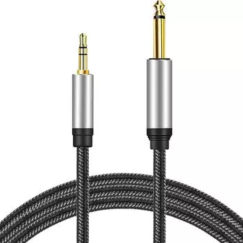 5# 6.5mm Audio Cable Gold-plated 6.5mm TS Mono Jack Cable for Mixer Computer