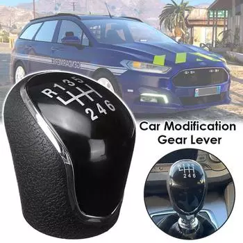 5/6 Speed Gear Shift Knob For FORD Mondeo Mk4 Mk2 Leather Shifter Lever Arm Headball Gear Lever Ball Car Modification Accessorie