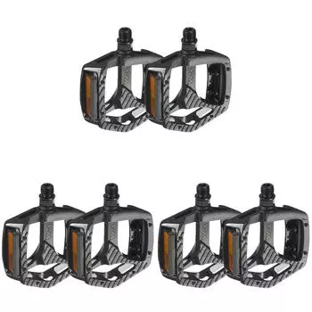 5# Bike Pedals Non-Slip Wide Platform Pedals for MTB Mountain Road Bike (Black)