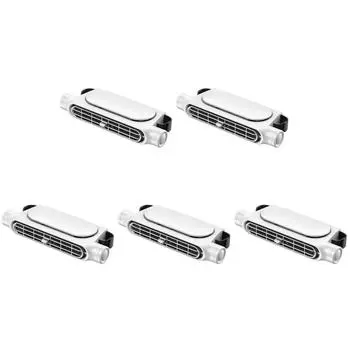 5# Car Interior Rear Headrest Fan Cooler USB Powered Air Cooling Fan (White)