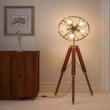 5 Держатель Antique Floor Промышленный винтажный торшер с вентилятором Studio Spot Lamp Move Light, Theatre Light, Studio Light, Home Dcor Floor Lamp